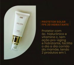 Protetor solar FPS 30 - Pure Skin - com Ác. Hialurônico e Vit. C