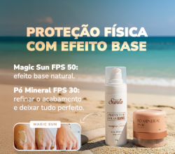 Kit Pele Protegida & Sequinha - Magic Sun + Pó Mineral FPS 30