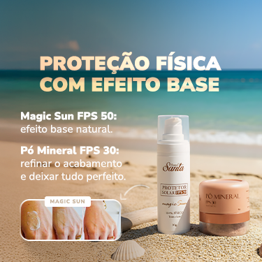 Kit Pele Protegida & Sequinha - Magic Sun + Pó Mineral FPS 30